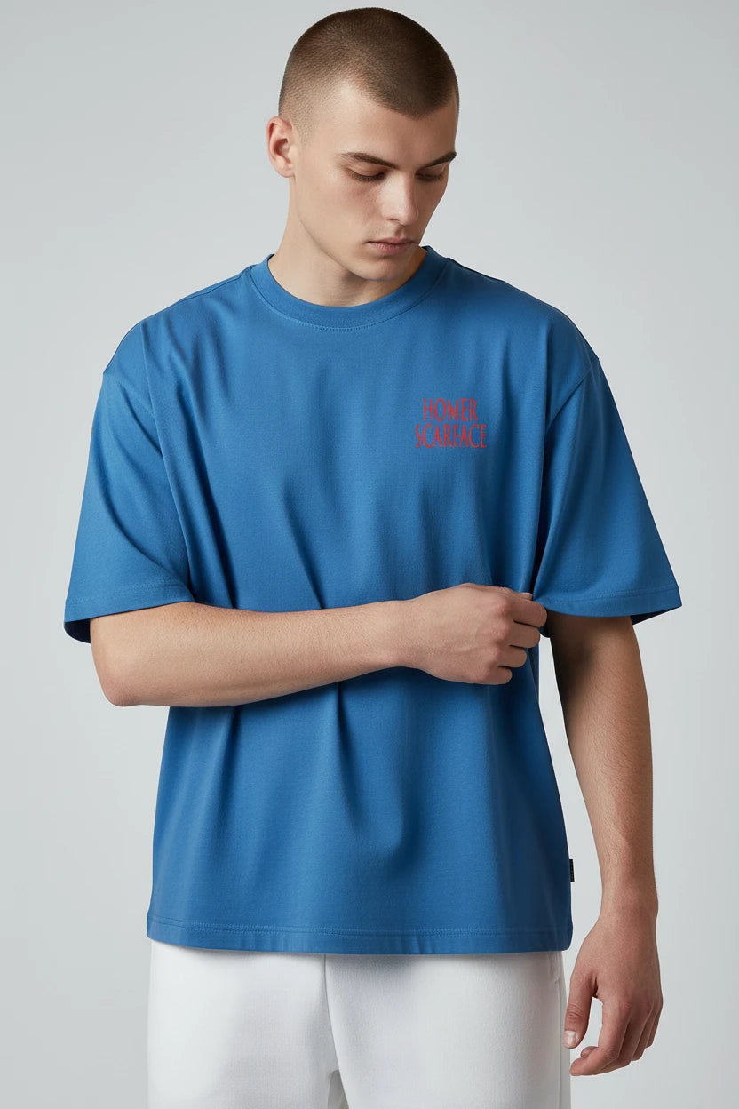 T-shirt homme Homer Scarface imprimé cartoon