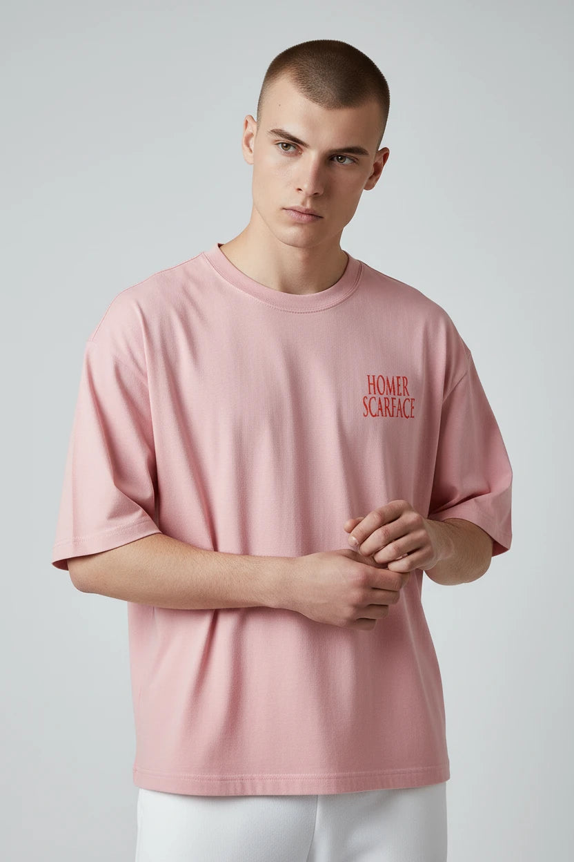 T-shirt homme Homer Scarface imprimé cartoon