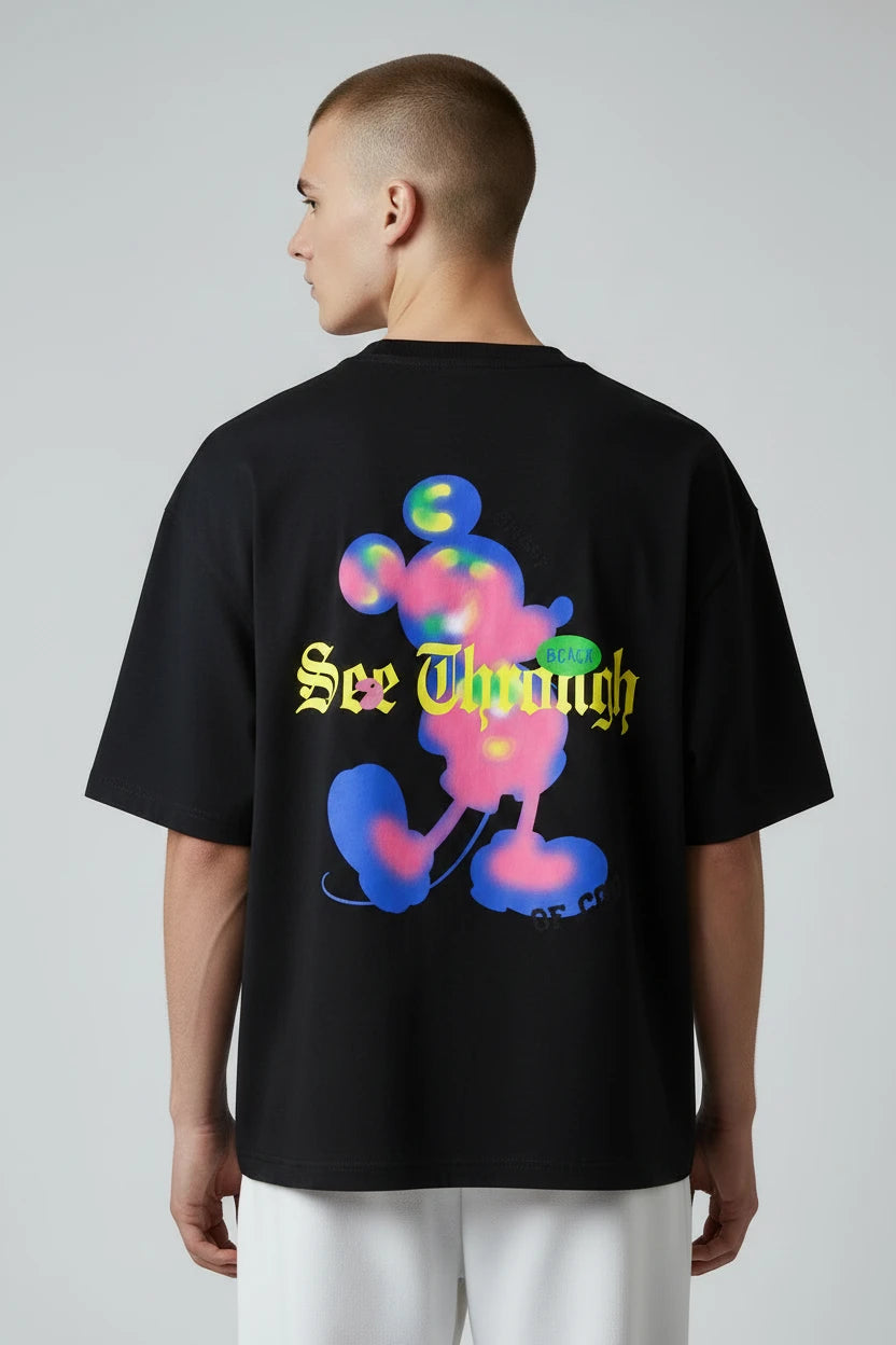 T-shirt homme Don’t Coward cartoon streetwear