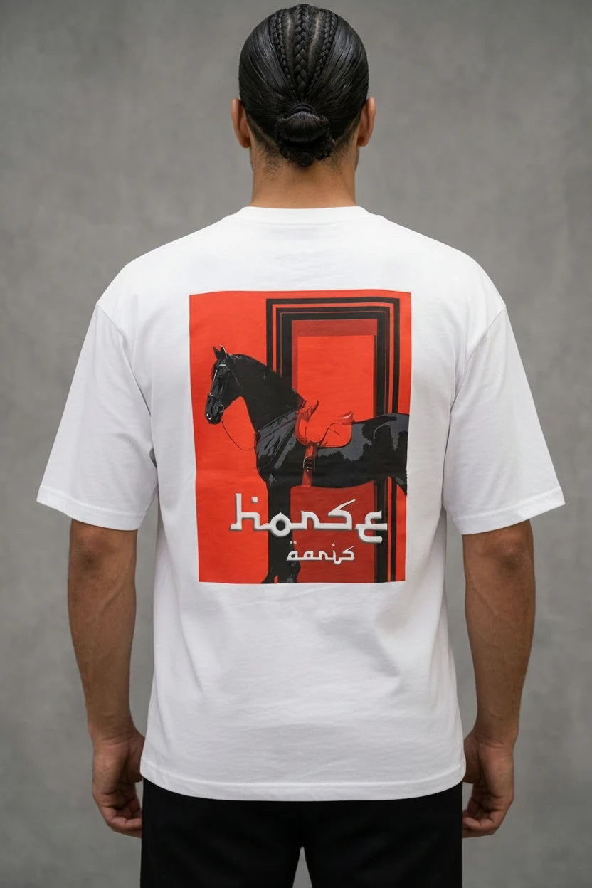 T-shirt cheval "Horse" rouge