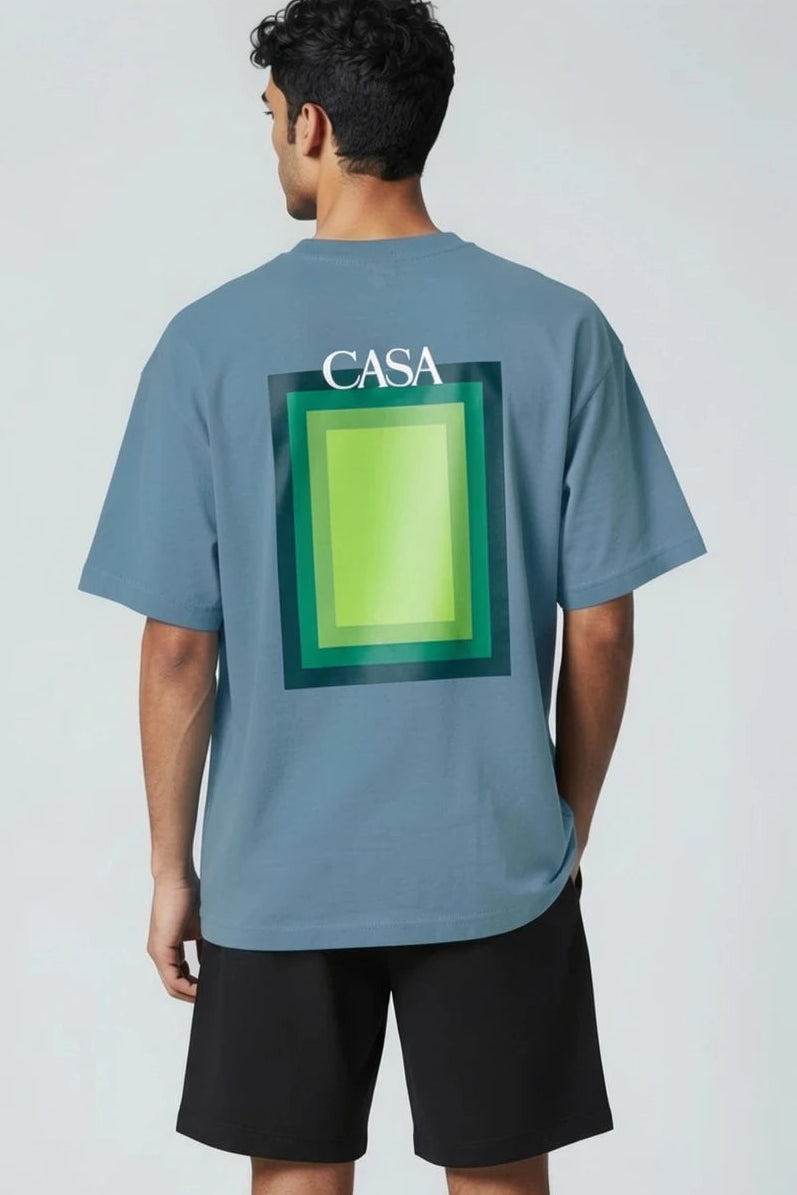 T-Shirt Graphique Casa – Édition Carré Vert