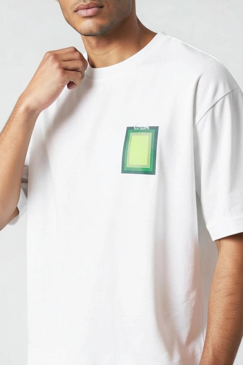 T-Shirt Graphique Casa – Édition Carré Vert